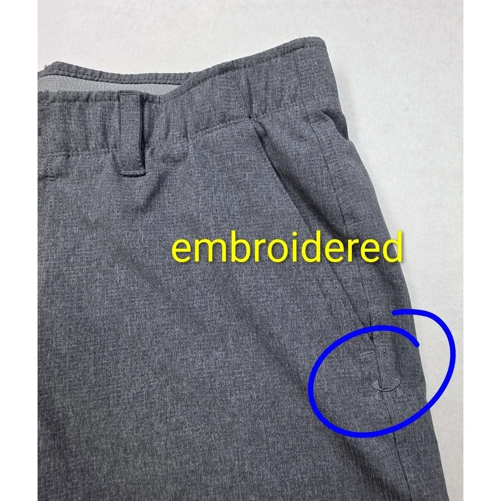 Under Armour Shorts Mens 36 Gray LIMITED USE Golf Rubber‎ Grip Waist Vented